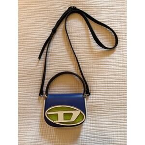 Diesel Blue and Green 1DR XS-Iconic Mini Crossbody/Hand Bag
